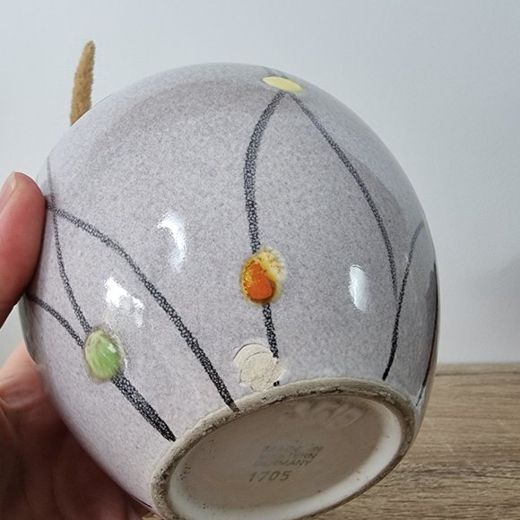 Vintage 1980s Purple Ultra Violet Vase West German 14 cm H - Picture 10 of 10